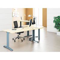 set of 2 straight desks and 1 connection angle