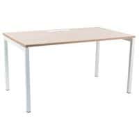 Misao straight desk 140 cm, U-shaped legs - Manutan Expert