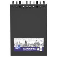 Oxford Art wire-bound sketchbook, 100 p, 100 g, black