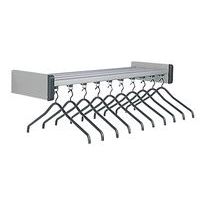 Wall mounted coat rack with 10 hangers