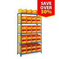 Rapid 2 Shelving Bay (1600h x 915w) With 36 Picking Bins