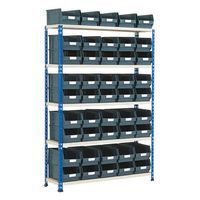 Rapid 2 Shelving Bay (1600h x 1120w) With 45 Picking Bins