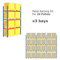 Pallet Racking Kit - Holds 24 Pallets - Sized (H) 1000 x (W) 1200 x (D) 1000