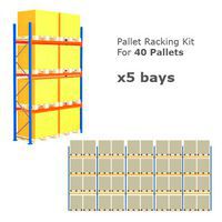 Pallet Racking Kit - Holds 40 Pallets - Sized (H) 1000 x (W) 1200 x (D) 1000