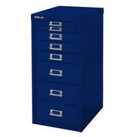 Bisley Metal Office Filing Cabinet - 8 Drawers - Various Colours