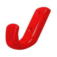 Colour Coated Single Coat Hook - Red (Rouge)