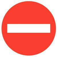 Prohibition sign - No entry - Rigid