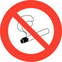 Prohibition sign - No smoking - Rigid