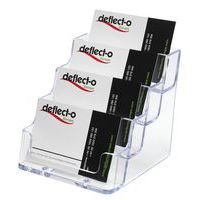 Business card holder with four compartments