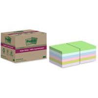 Recycled Super Sticky Notes, 76x76 mm, 12 assorted pads