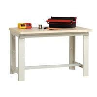 plain workbench, table top width 130 cm.laminated table top