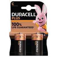 Plus 100% C alkaline battery - 2 or 4 units - Duracell