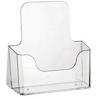 A4 Leaflet Holder - Transparent Standing Displays - Manutan Expert