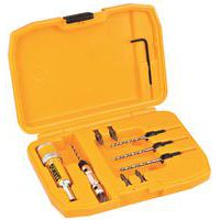 Set of 10 pre-drilling and screwing tools