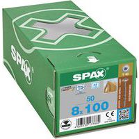 Box of 50 wood screws Ø 8 mm with TX disc head and full thread - Spax