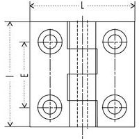 L: lengthl: widthE: attachment hole spacing