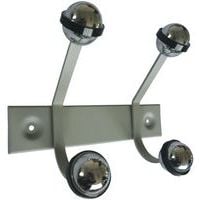 Wall-mounted coat rack with two balls