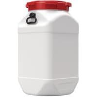 Square wide-neck 40 to 80 L drum with lid - UN-X- certified - Curtec