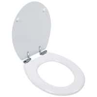 White MDF toilet seat