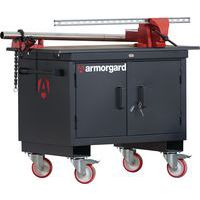 In Use Armorgard Mobile Heavy Duty Steel Workbench