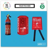 Fire Safety Shadow Board - Fully Equipped - 5S Lean - Modulean