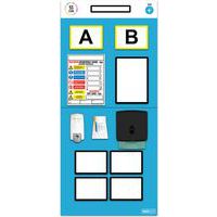 Rack End Sanitising Shadow Notice Boards - Double Aisles - Modulean