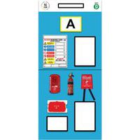 Rack End Fire Safety Station - Shadow Board - Single Aisles - Modulean