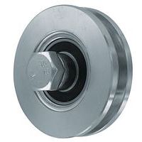 Zinc-plated steel wheel with rectangular groove - Loading capacity 150 to 425 kg