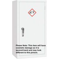 Used White Acid/Alkali Storage Cabinet - Hazardous Chemical Cupboards