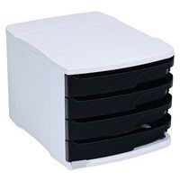 Two-tone filing unit, 4 drawers - Manutan Expert