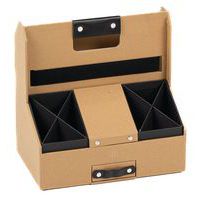 Savana kraft mobile desk organiser - Oxford