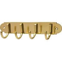 M Marcus Solid Brass Coat Rack - Polished Brass