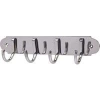 M Marcus Solid Brass Coat Rack - Polished Chrome