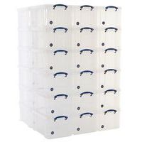 Plastic Storage Box with Clip Lock Lid - Clear - 5.8 L - Manutan