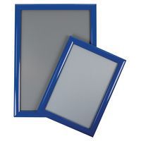 Aluminium snap frame with pointed corners - Blue - Manutan