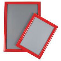 Aluminium snap frame with pointed corners - Red - Manutan Expert