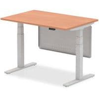 Electric Height Adjustable Sit/Stand Office Desk - Modesty Panel - Air