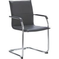 Leather Ergonomic Executive Office Chair With Arms - Cantilever - Echo