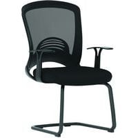 Black Mesh Reception/Visitor Chair - Cantilever Leg - Dynamic Astro