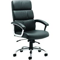 Leather Executive Office Chair With Arms - Ergonomic & Mobile - Desire