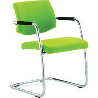 Visitor/Reception Office Chair - Fabric Seat - Cantilever - Havanna