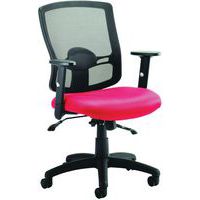 Mesh Home/Office Chair - Ergonomic & Mobile - Fabric Seat -Portland II