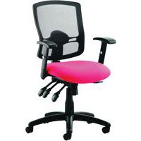 Mesh Home/Office Chair - Ergonomic & Mobile -Fabric Seat -Portland III