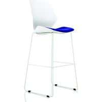 White Office/Reception High Stool - Fabric Seat -Bar/Counter -Florence