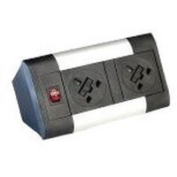 Desktop Module - UK Sockets - 1 x Neon Switch 1 x 500mm Lead - Impulse