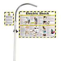 Electric Shock Rescue Hook with Poster and Sign - Safety Equipment