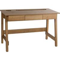 Industrial Oak Home/Office Bench Desk - HxWxD 76x119x60cm - Ithaca