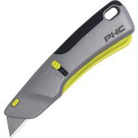 Metal Utility Knife - Auto Retracting Blade - Squeezable Handle -Victa