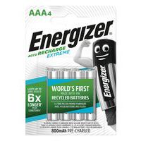 Extreme recycled rechargeable battery - AAA/LR03 - Pack of 4 - Energizer