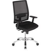 Bizzi office chair with 3D armrests - Mesh backrest - Black - Nowy Styl